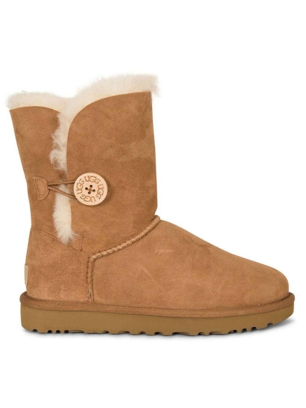 Women's UGG Bailey Button II Winter Boots, Sheepskin Tan